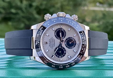 rolex daytona white gold oysterflex price|Rolex daytona value chart.